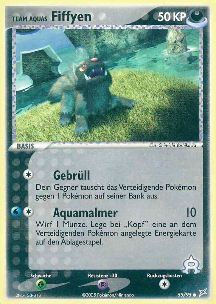 Team Aquas Fiffyen 55 — EX Team Magma vs Team Aqua (German Pokémon TCG card)