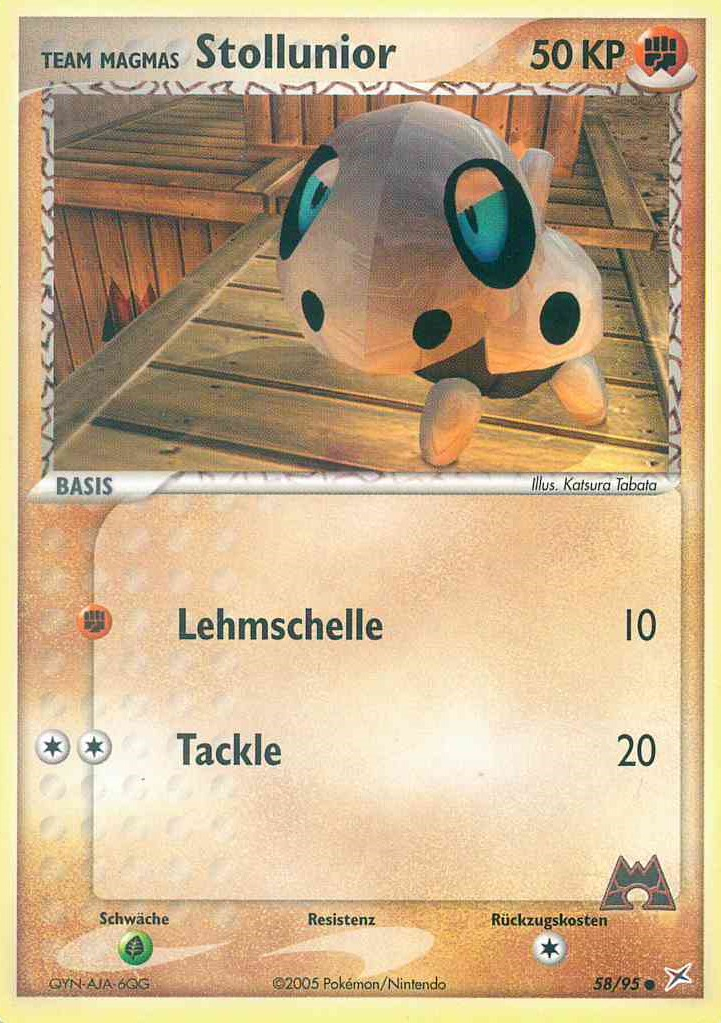 Team Magmas Stollunior 58 — EX Team Magma vs Team Aqua (German Pokémon TCG card)