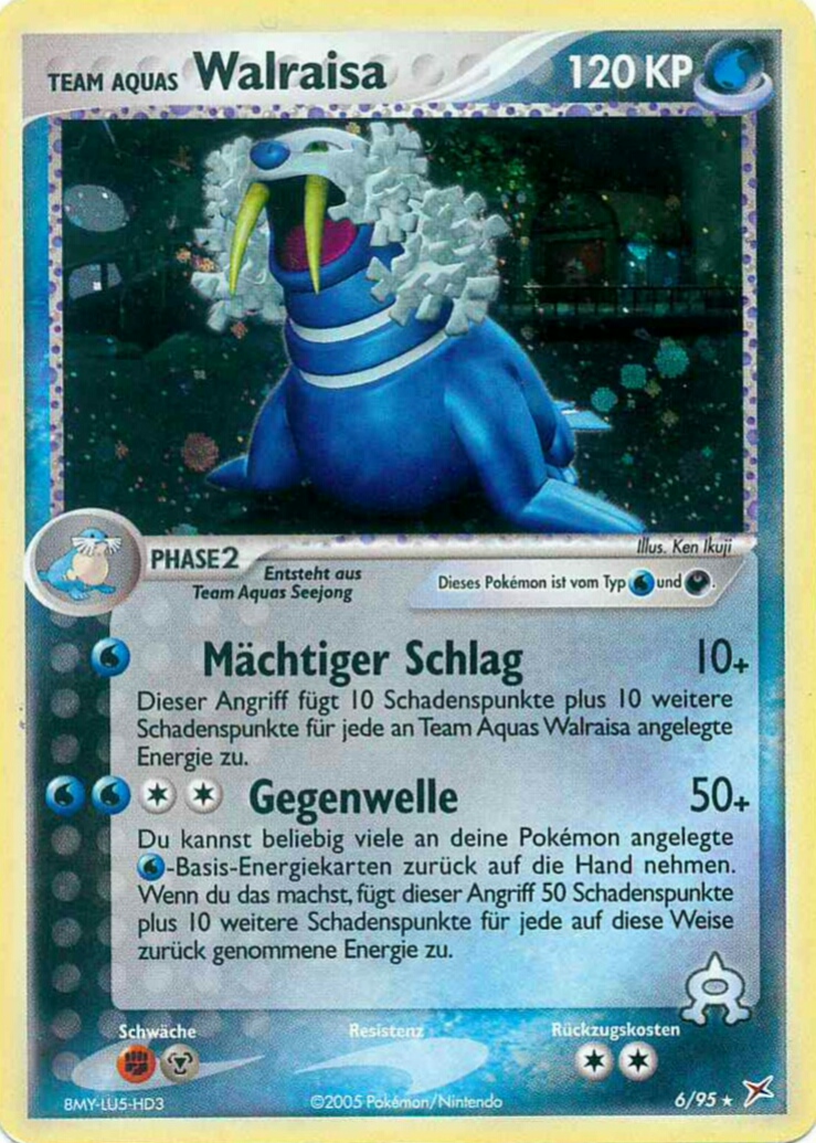 Team Aquas Walraisa 6 — EX Team Magma vs Team Aqua (German Pokémon TCG card)