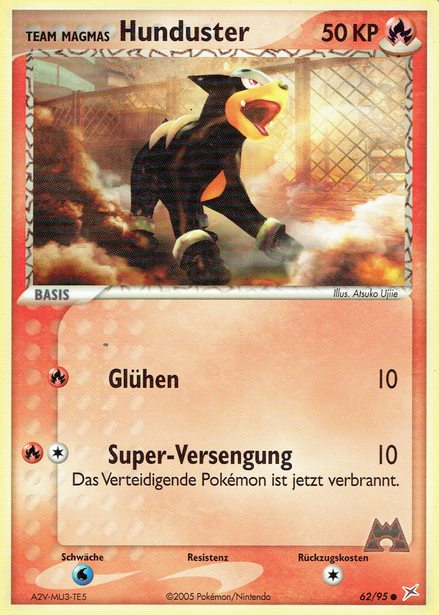 Team Magmas Hunduster 62 — EX Team Magma vs Team Aqua (German Pokémon TCG card)