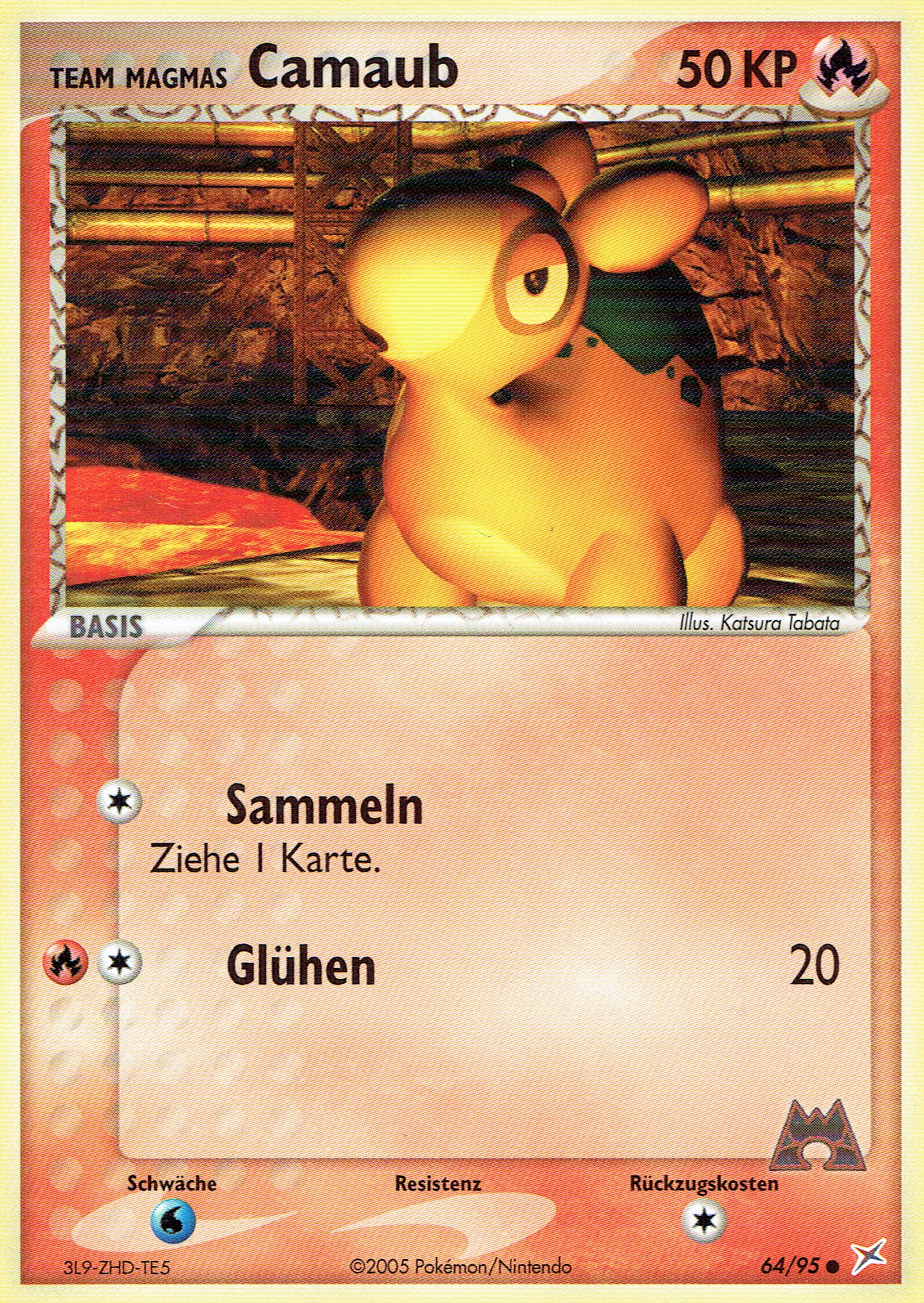 Team Magmas Camaub 64 — EX Team Magma vs Team Aqua (German Pokémon TCG card)