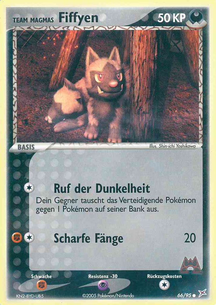 Team Magmas Fiffyen 66 — EX Team Magma vs Team Aqua (German Pokémon TCG card)
