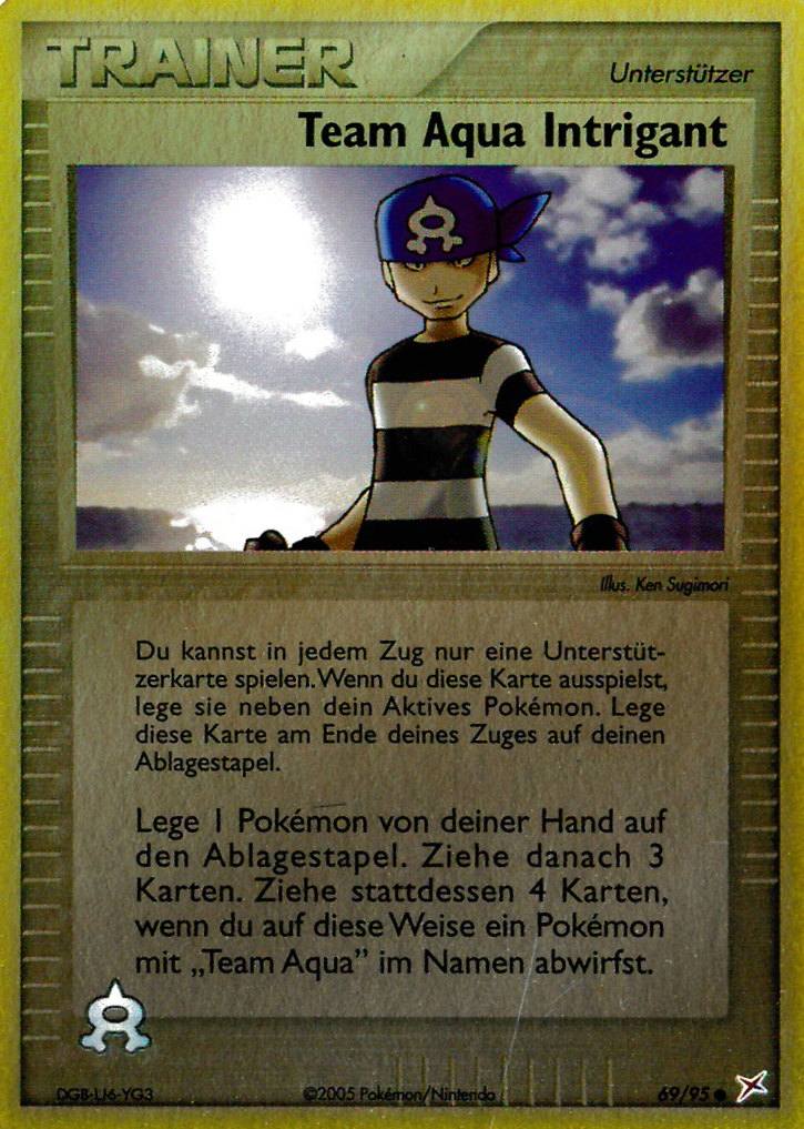 Team Aqua Intrigant 69 — EX Team Magma vs Team Aqua (German Pokémon TCG card)