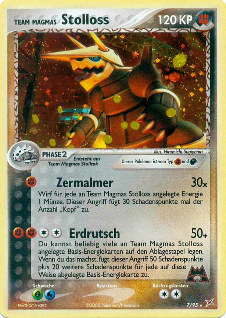 Team Magmas Stolloss 7 — EX Team Magma vs Team Aqua (German Pokémon TCG card)
