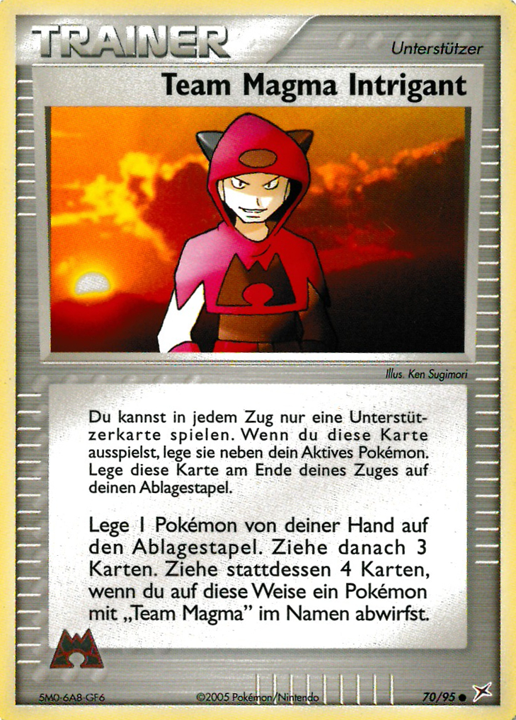 Team Magma Intrigant 70 — EX Team Magma vs Team Aqua (German Pokémon TCG card)