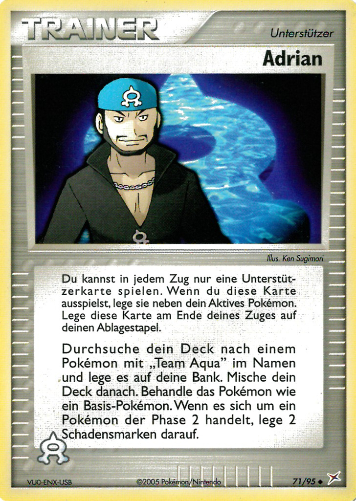 Adrian 71 — EX Team Magma vs Team Aqua (German Pokémon TCG card)