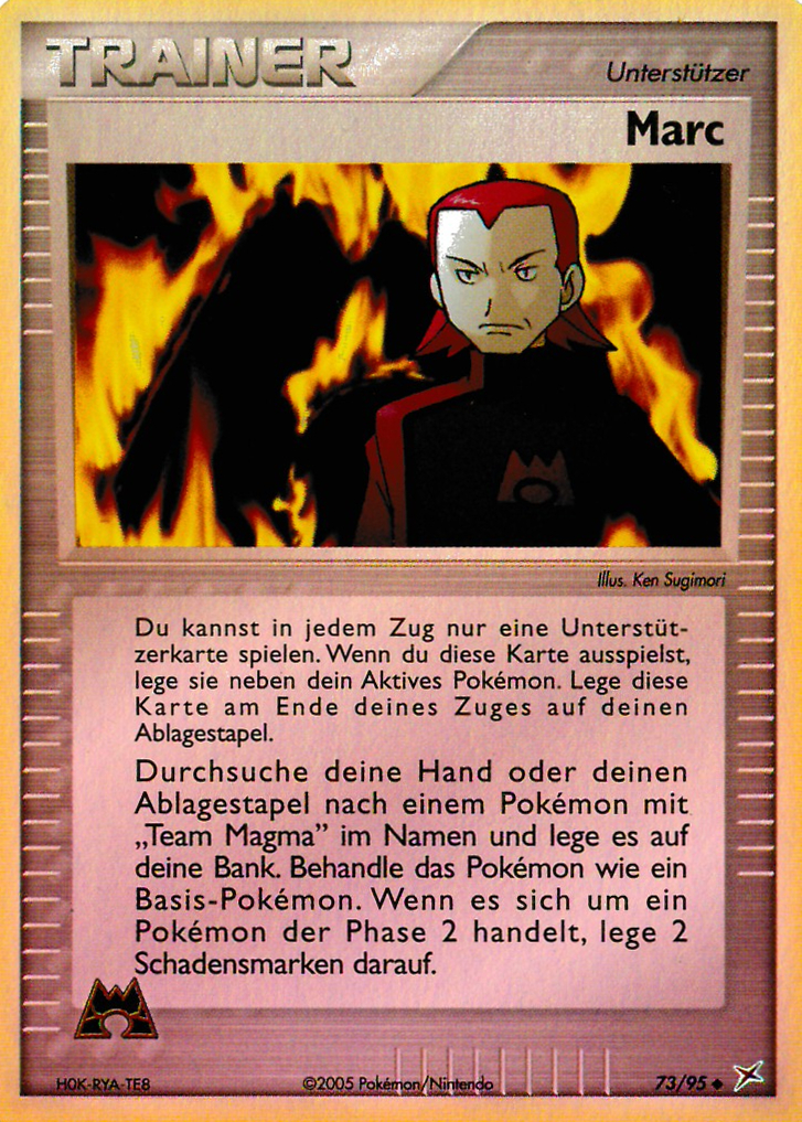 Marc 73 — EX Team Magma vs Team Aqua (German Pokémon TCG card)