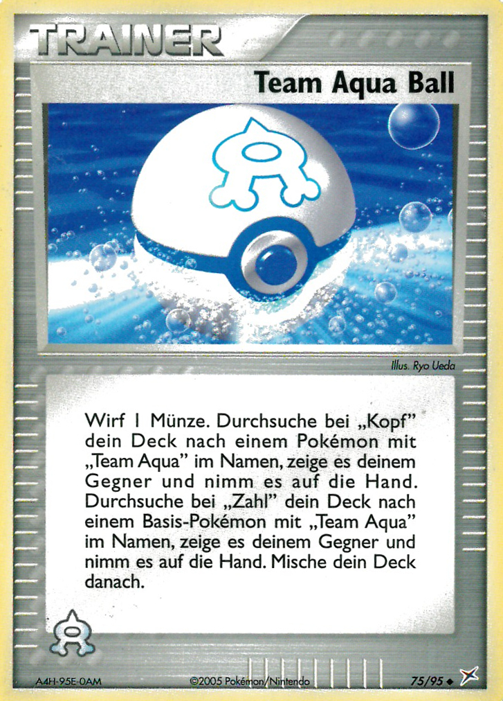 Team Aqua Ball 75 — EX Team Magma vs Team Aqua (German Pokémon TCG card)