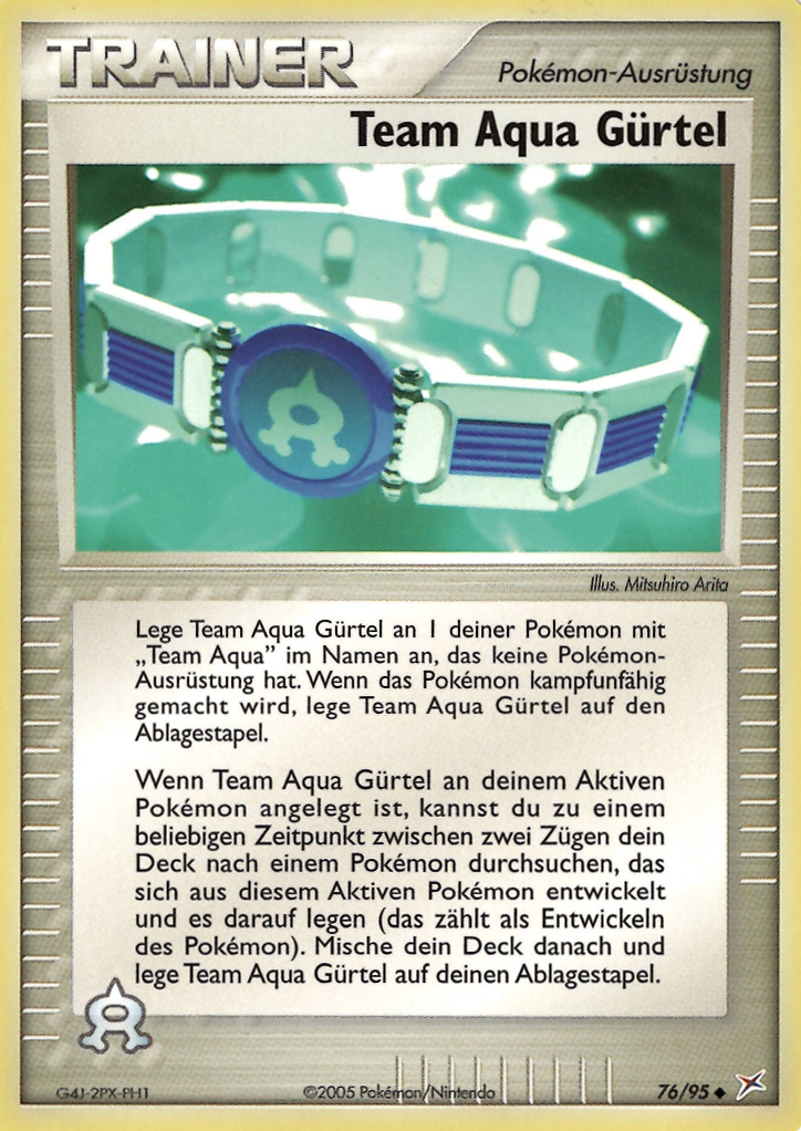 Team Aqua Gürtel 76 — EX Team Magma vs Team Aqua (German Pokémon TCG card)