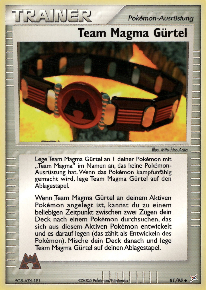 Team Magma Gürtel 81 — EX Team Magma vs Team Aqua (German Pokémon TCG card)