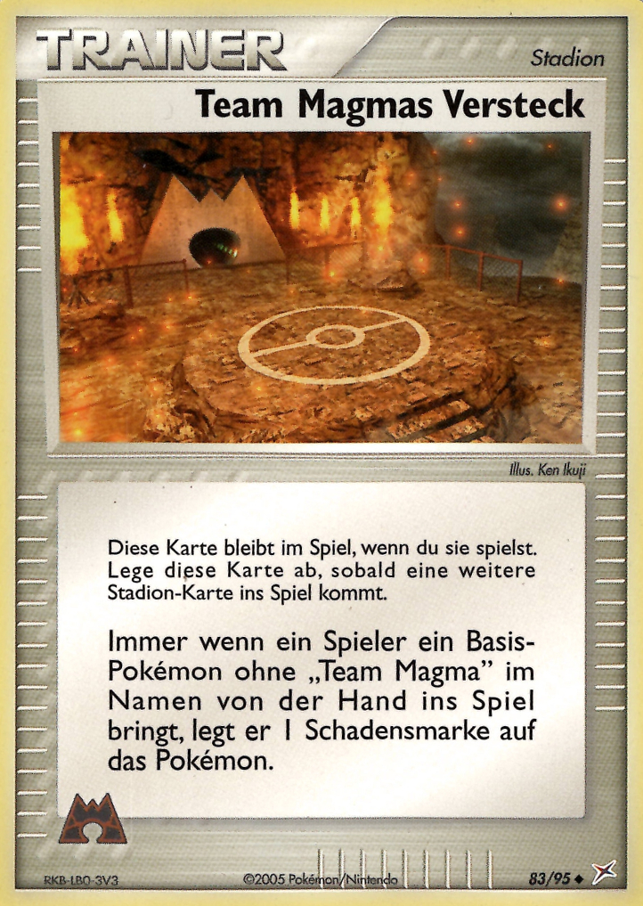 Team Magmas Versteck 83 — EX Team Magma vs Team Aqua (German Pokémon TCG card)