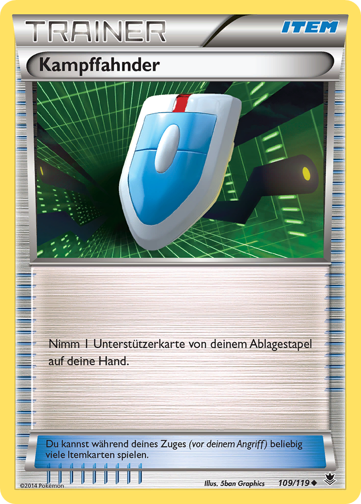Kampffahnder 100 — EX Feuerrot & Blattgrün (German Pokémon TCG card)