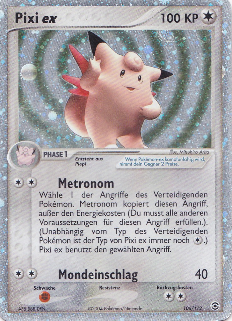 Pixi ex 106 — EX Feuerrot & Blattgrün (German Pokémon TCG card)