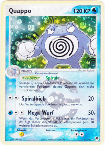 Quappo 11 — EX Feuerrot & Blattgrün (German Pokémon TCG card)