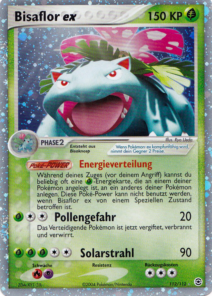 Bisaflor ex 112 — EX Feuerrot & Blattgrün (German Pokémon TCG card)