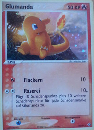 Glumanda 113 — EX Feuerrot & Blattgrün (German Pokémon TCG card)