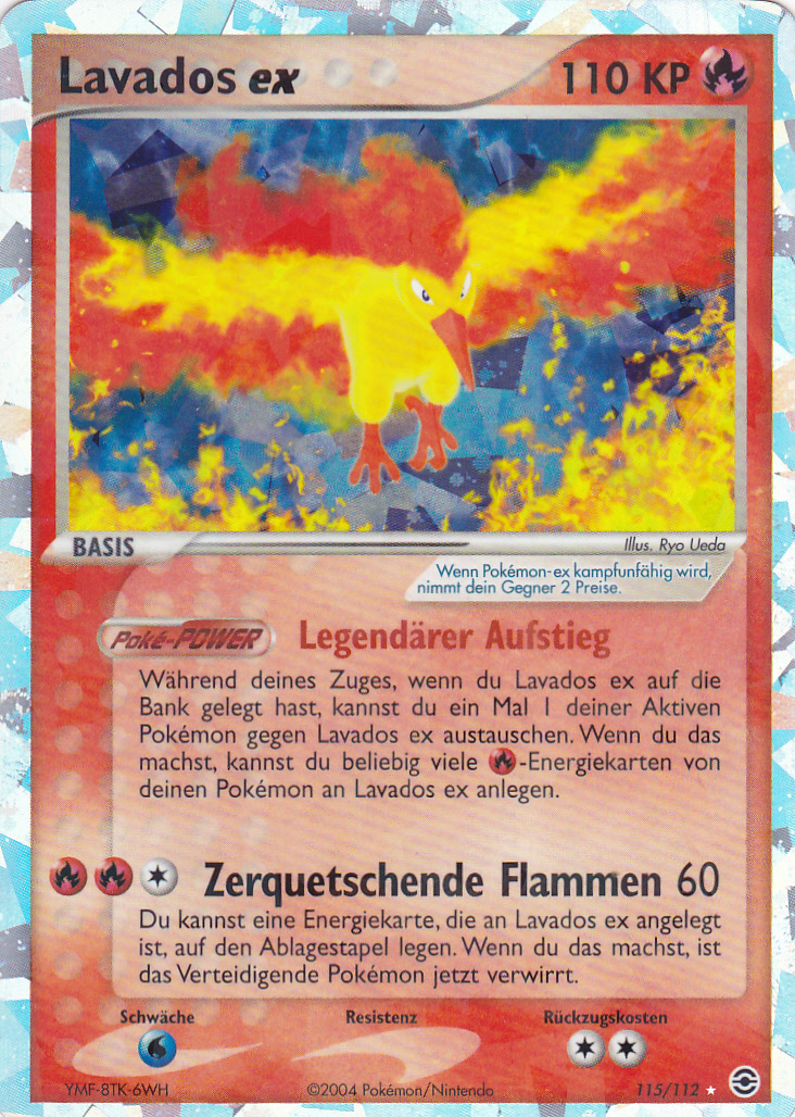 Lavados ex 115 — EX Feuerrot & Blattgrün (German Pokémon TCG card)