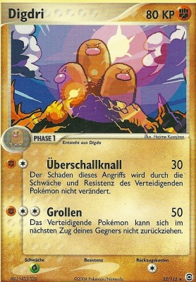 Digdri 22 — EX Feuerrot & Blattgrün (German Pokémon TCG card)