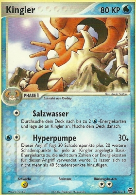 Kingler 26 — EX Feuerrot & Blattgrün (German Pokémon TCG card)