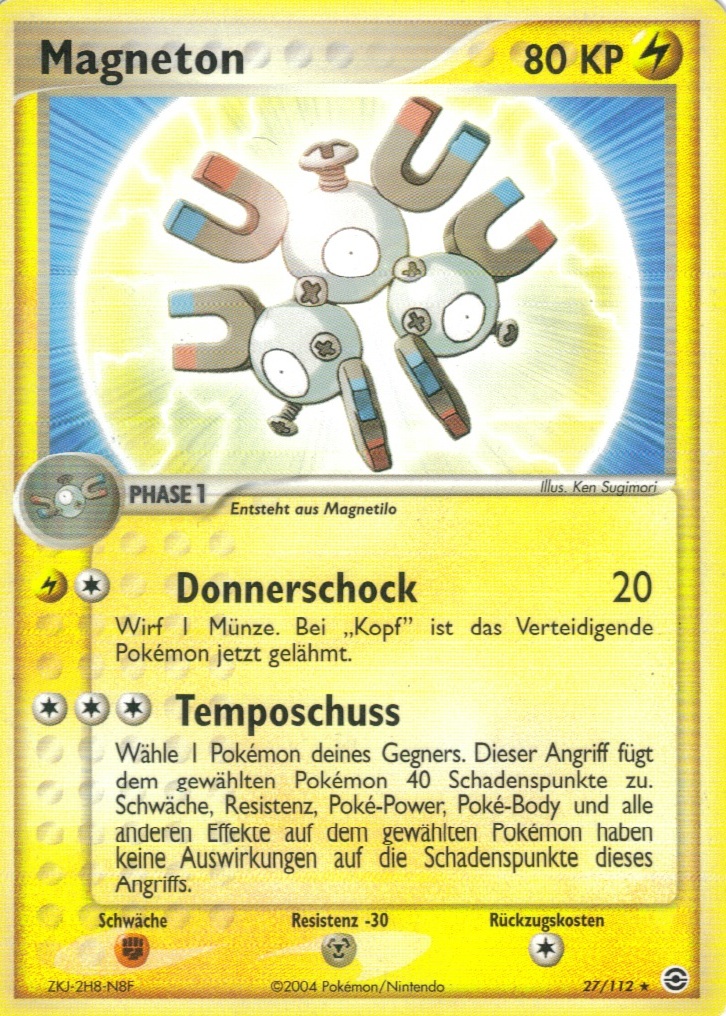 Magneton 27 — EX Feuerrot & Blattgrün (German Pokémon TCG card)