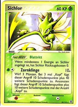 Sichlor 29 — EX Feuerrot & Blattgrün (German Pokémon TCG card)