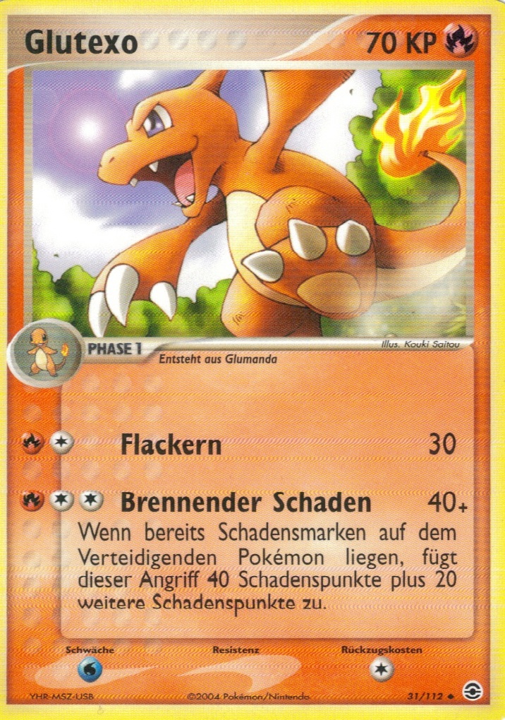 Glutexo 31 — EX Feuerrot & Blattgrün (German Pokémon TCG card)