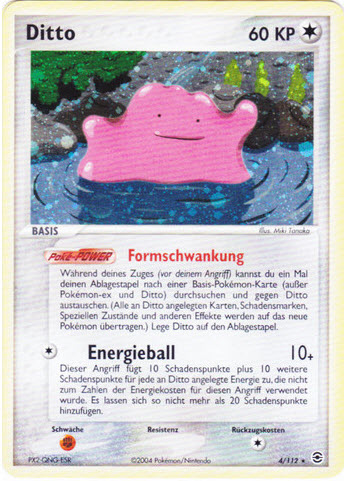 Ditto 4 — EX Feuerrot & Blattgrün (German Pokémon TCG card)