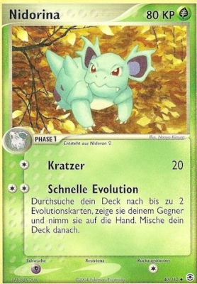 Nidorina 40 — EX Feuerrot & Blattgrün (German Pokémon TCG card)