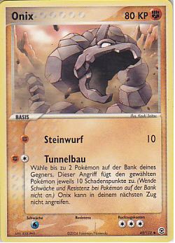 Onix 42 — EX Feuerrot & Blattgrün (German Pokémon TCG card)