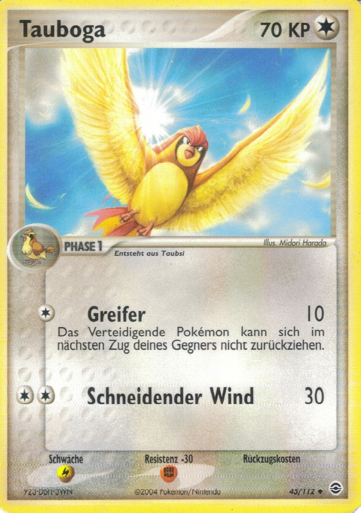 Tauboga 45 — EX Feuerrot & Blattgrün (German Pokémon TCG card)