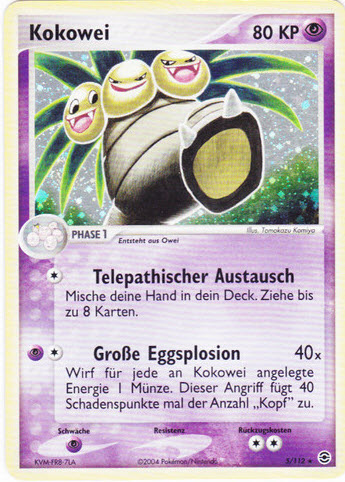 Kokowei 5 — EX Feuerrot & Blattgrün (German Pokémon TCG card)