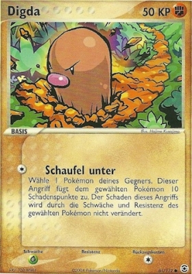 Digda 61 — EX Feuerrot & Blattgrün (German Pokémon TCG card)