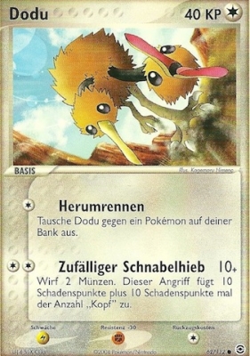 Dodu 62 — EX Feuerrot & Blattgrün (German Pokémon TCG card)