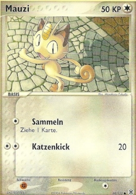 Mauzi 69 — EX Feuerrot & Blattgrün (German Pokémon TCG card)