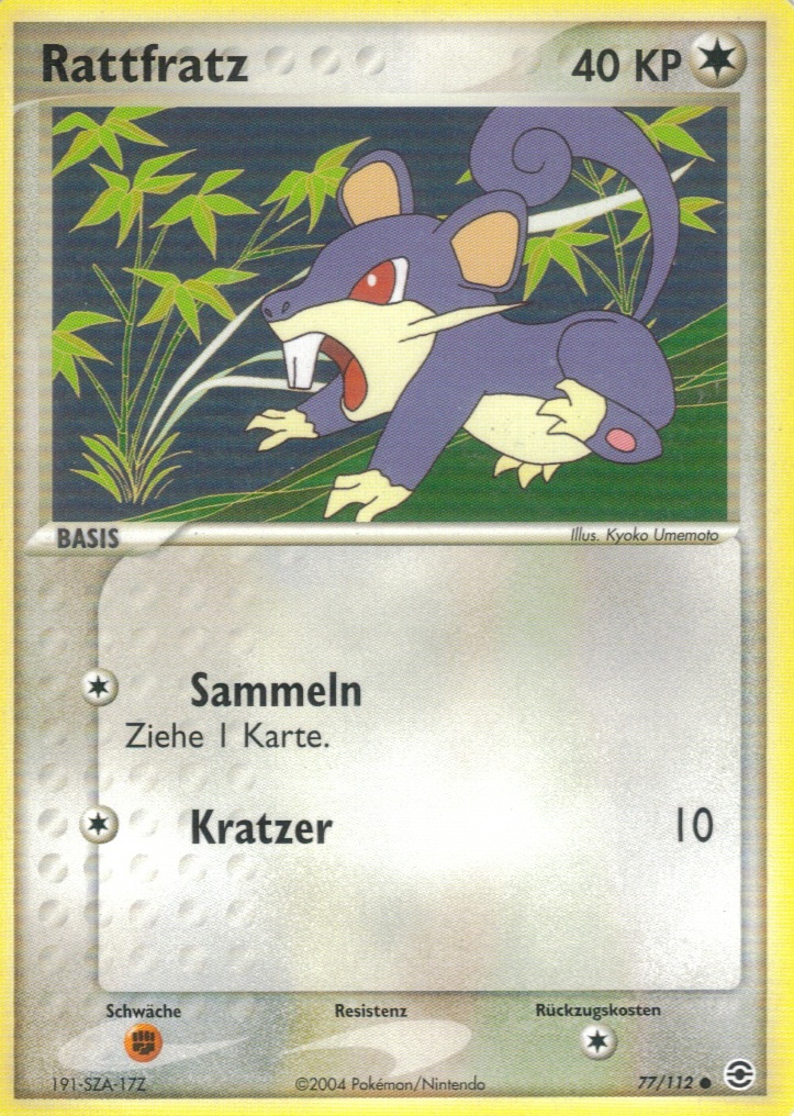 Rattfratz 77 — EX Feuerrot & Blattgrün (German Pokémon TCG card)
