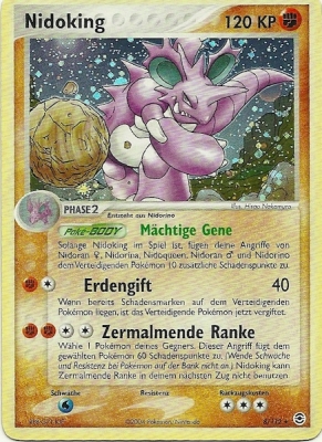 Nidoking 8 — EX Feuerrot & Blattgrün (German Pokémon TCG card)