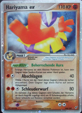 Hariyama ex 100 — EX Deoxys (German Pokémon TCG card)