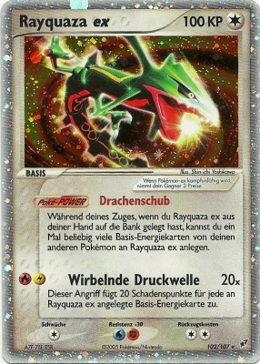 Rayquaza ex 102 — EX Deoxys (German Pokémon TCG card)
