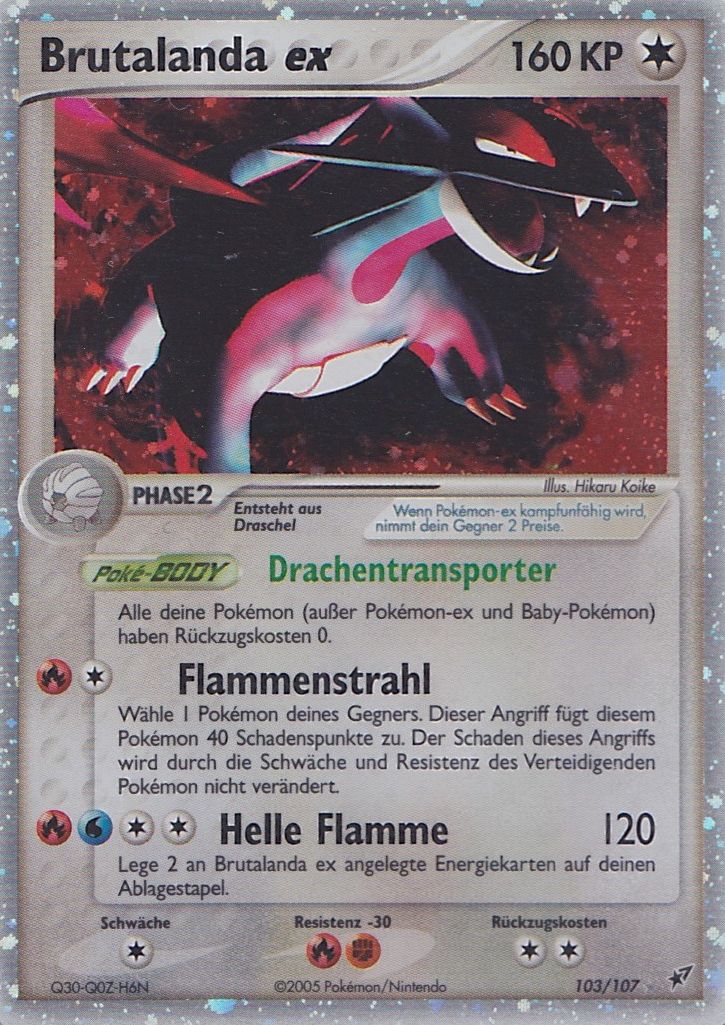 Brutalanda ex 103 — EX Deoxys (German Pokémon TCG card)