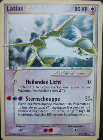 Latias * 105 — EX Deoxys (German Pokémon TCG card)