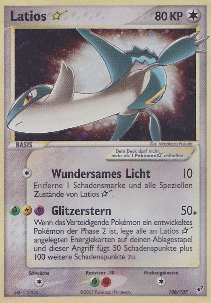 Latios * 106 — EX Deoxys (German Pokémon TCG card)