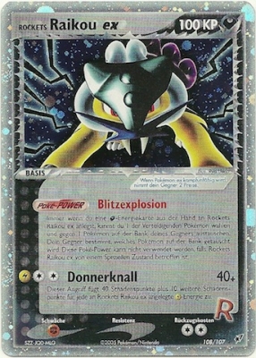 Rockets Raikou ex 108 — EX Deoxys (German Pokémon TCG card)