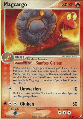 Magcargo 20 — EX Deoxys (German Pokémon TCG card)