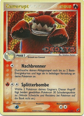 Camerupt 4 — EX Deoxys (German Pokémon TCG card)