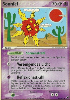Sonnfel 47 — EX Deoxys (German Pokémon TCG card)