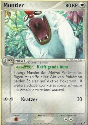 Muntier 50 — EX Deoxys (German Pokémon TCG card)