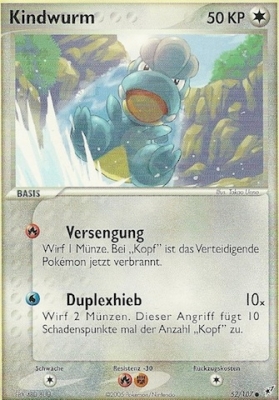 Kindwurm 52 — EX Deoxys (German Pokémon TCG card)