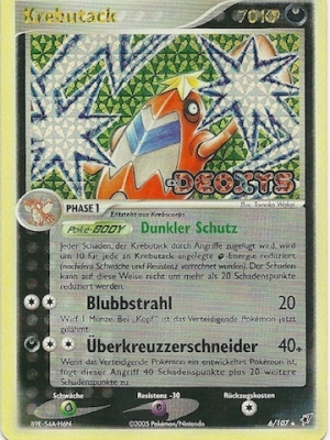 Krebutack 6 — EX Deoxys (German Pokémon TCG card)