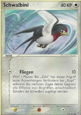 Schwalbini 80 — EX Deoxys (German Pokémon TCG card)