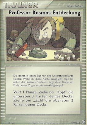 Professor Kosmos Entdeckung 90 — EX Deoxys (German Pokémon TCG card)